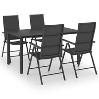 Set da Pranzo da Giardino 5 pz Nero  cod mxl 40926