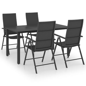 Set da Pranzo da Giardino 5 pz Nero  cod mxl 40926