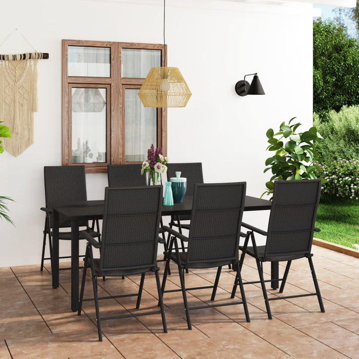 Set da Pranzo da Giardino 7 pz Nero  cod mxl 40923