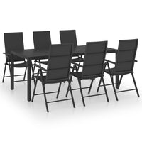 Set da Pranzo da Giardino 7 pz Nero 3060062