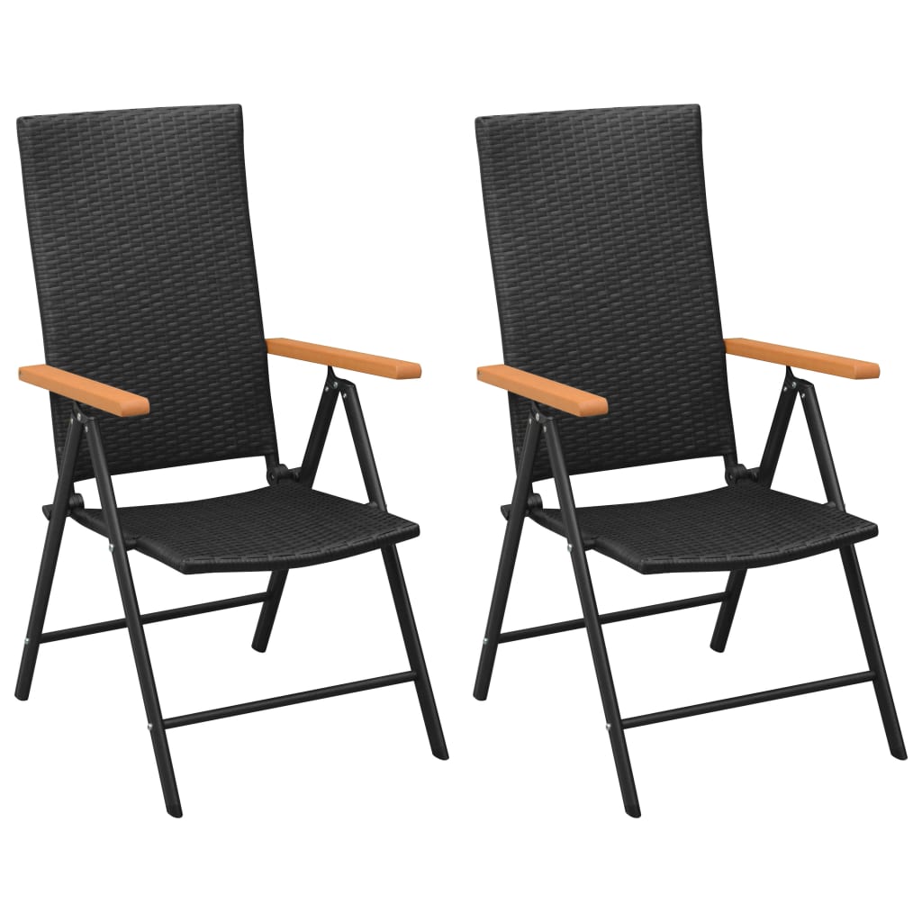 Set da Pranzo da Giardino 3 pz Nero e Marrone 3060076