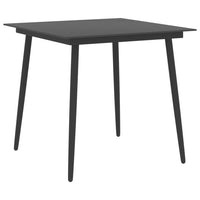 Set da Pranzo da Giardino 3 pz Nero e Marrone cod mxl 43913