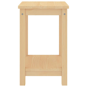 Comodino Legno Chiaro 35x30x47 cm in Legno Massello di Pino