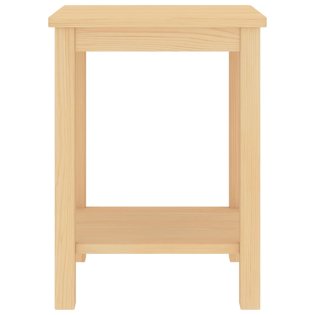 Comodino Legno Chiaro 35x30x47 cm in Legno Massello di Pino