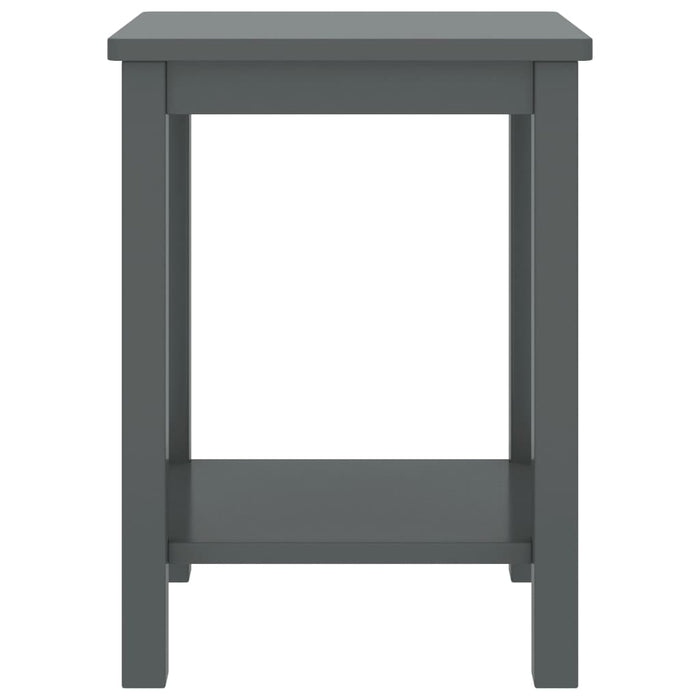 Comodino Grigio Scuro 35x30x47 cm in Legno Massello di Pino