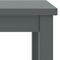 Comodino Grigio Scuro 35x30x47 cm in Legno Massello di Pino