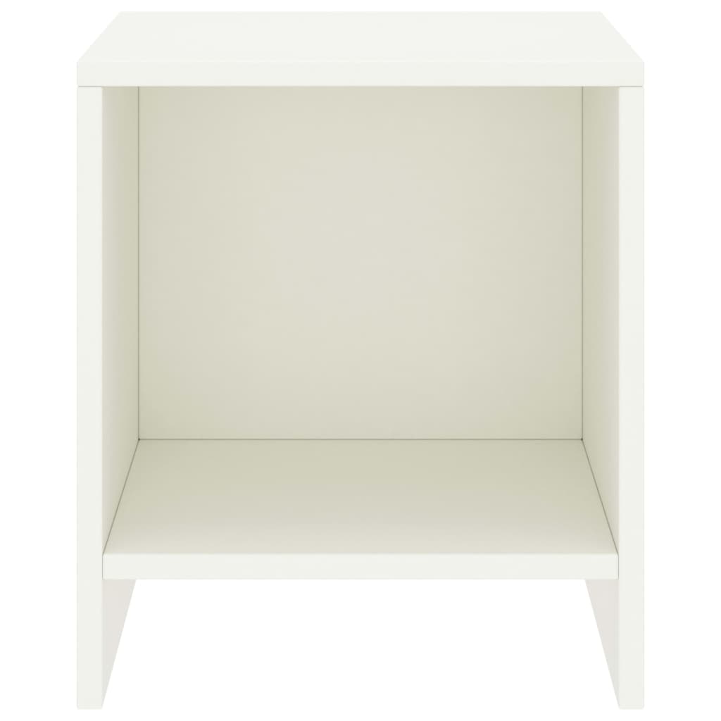 Comodino Bianco 35x30x40 cm in Legno Massello di Pino 322234