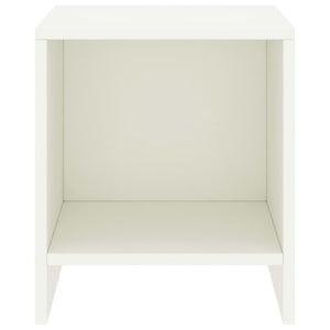 Comodino Bianco 35x30x40 cm in Legno Massello di Pino 322234