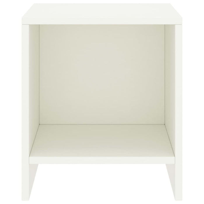 Comodino Bianco 35x30x40 cm in Legno Massello di Pino 322234