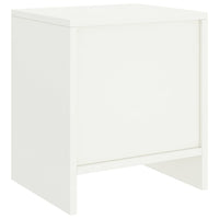 Comodino Bianco 35x30x40 cm in Legno Massello di Pino 322234