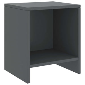 Comodini 2 pz Grigio Scuro 35x30x40 cm in Pino Massello 322244