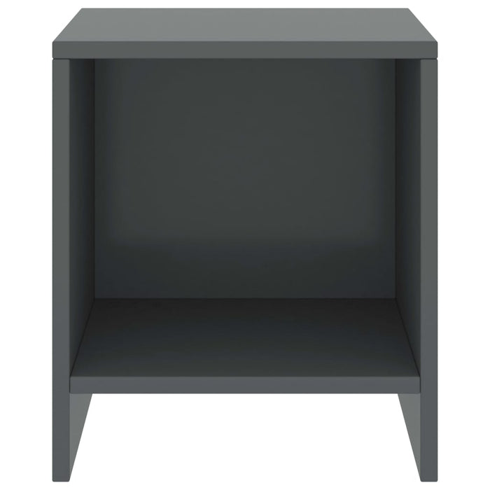 Comodini 2 pz Grigio Scuro 35x30x40 cm in Pino Massello