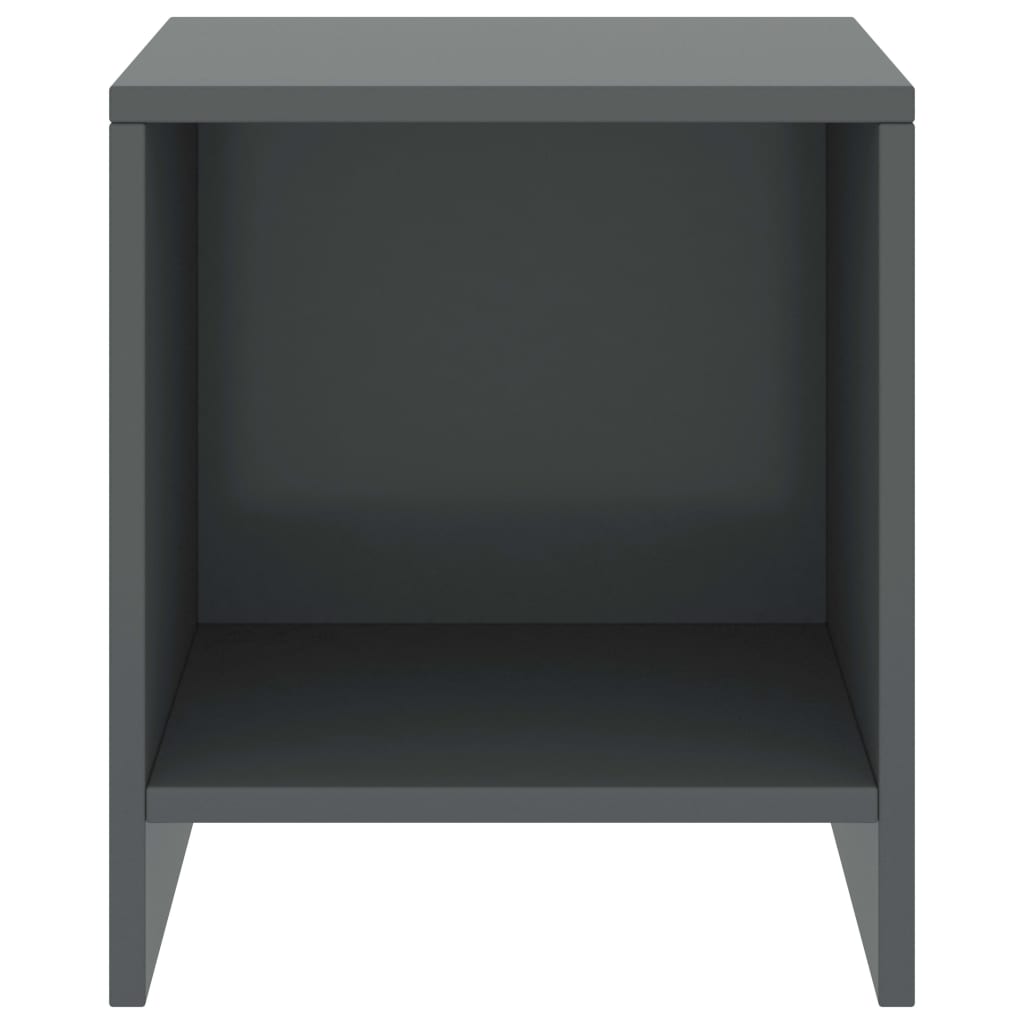 Comodini 2 pz Grigio Scuro 35x30x40 cm in Pino Massello 322244