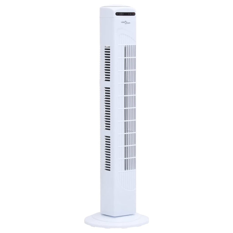 Ventilatore a Torre con Telecomando e Timer Φ24x80 cm White