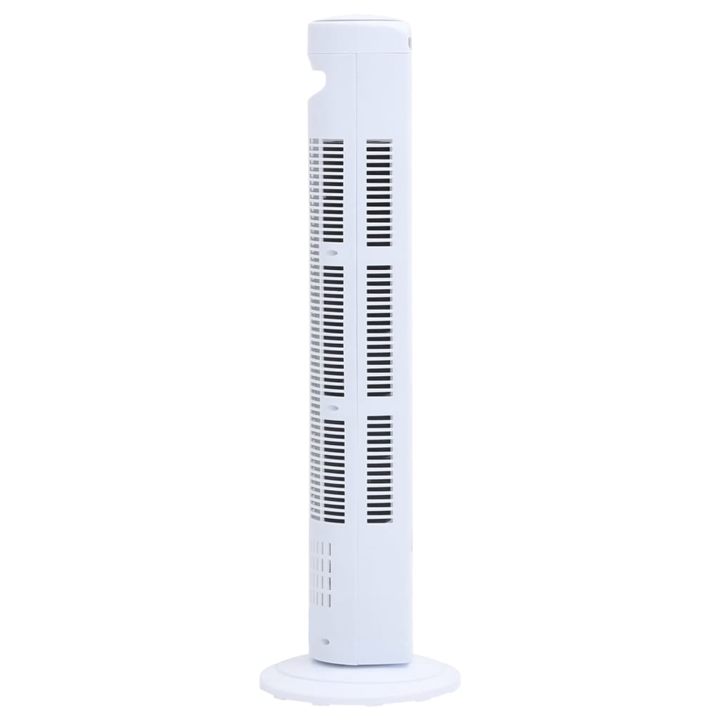 Ventilatore a Torre con Telecomando e Timer Φ24x80 cm White