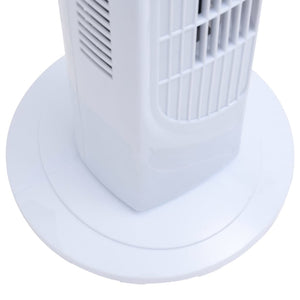 Ventilatore a Torre con Telecomando e Timer Φ24x80 cm White