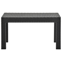 Tavolo da Giardino Antracite 58x58x41 cm in Rattan PP 315640