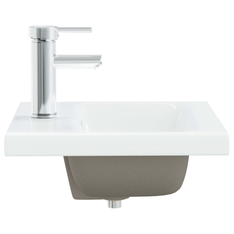 Lavabo da Incasso con Rubinetto 42x39x18 cm in Ceramica Bianco cod mxl 52786