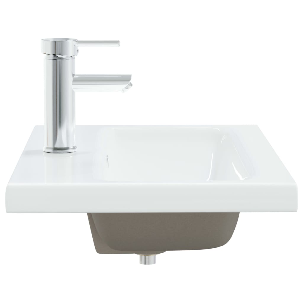 Lavabo da Incasso con Rubinetto 61x39x18 cm in Ceramica Bianco cod mxl 54263