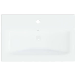 Lavabo da Incasso con Rubinetto 61x39x18 cm in Ceramica Bianco cod mxl 54263