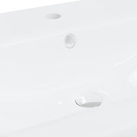 Lavabo da Incasso con Rubinetto 81x39x18 cm in Ceramica Bianco 148625