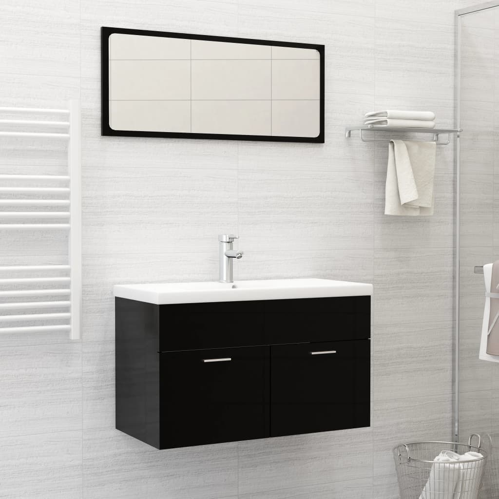 Lavabo da Incasso con Rubinetto 81x39x18 cm in Ceramica Bianco 148625