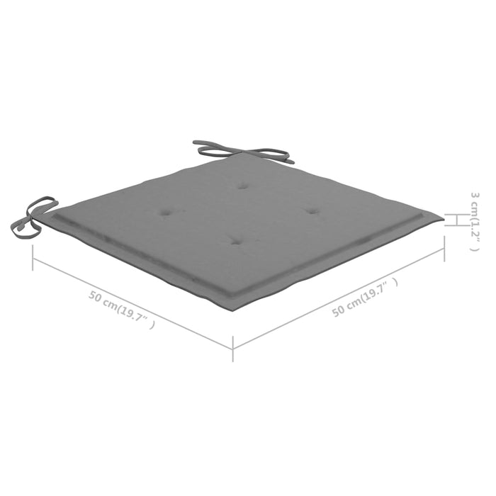 Sedie da Pranzo da Giardino con Cuscini 2 pz Massello di Acacia cod mxl 7064