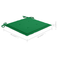 Sedie da Pranzo da Giardino con Cuscini 3 pz Massello di Acacia cod mxl 7068