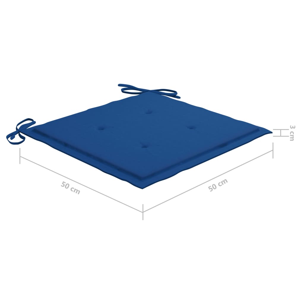 Sedie da Pranzo da Giardino con Cuscini 2 pz Massello di Acacia cod mxl 7073