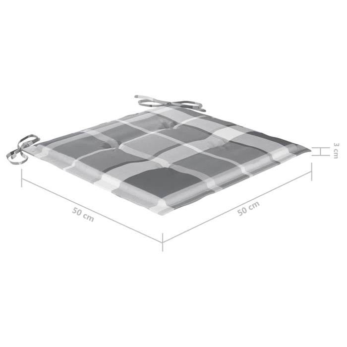 Sedie da Pranzo da Giardino con Cuscini 3 pz Massello di Acacia cod mxl 7076