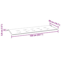 Panca da Giardino 3 Posti con Cuscino 150cm Grigia in Eucalipto 3061052