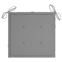 Sedie da Giardino con Cuscini 4 pz in Massello di Acacia Grigio 3061224