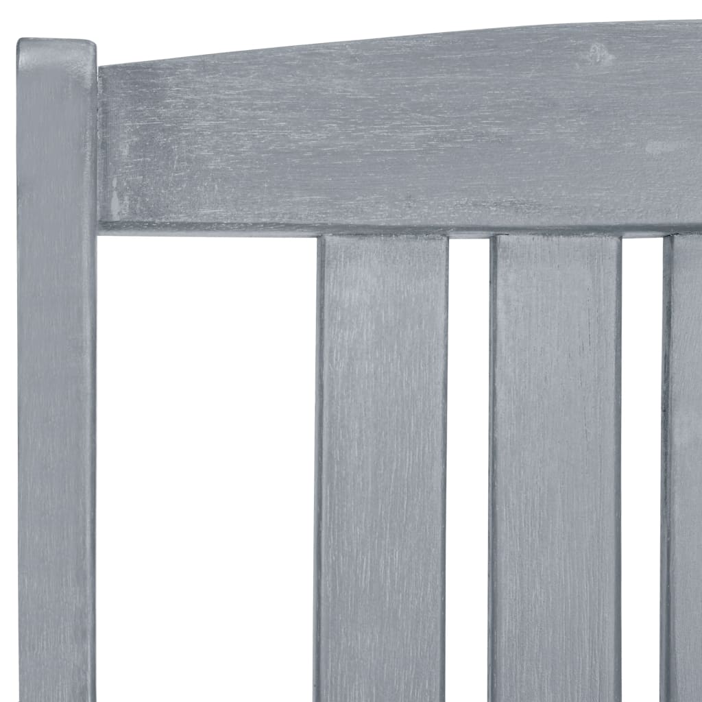 Sedie da Giardino con Cuscini 4 pz in Massello di Acacia Grigio 3061256