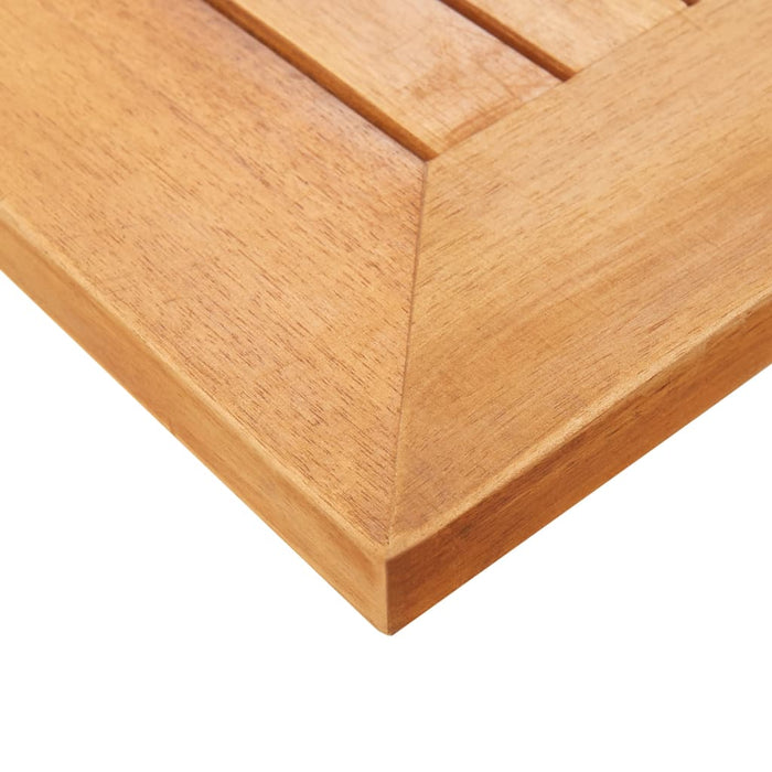 Sdraio con Cuscino in Legno Massello di Acacia e Acciaio Inox 3061463