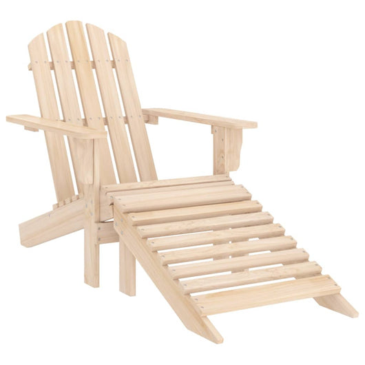 Sedia da Giardino Adirondack con Ottomana in Massello di Abete 315862