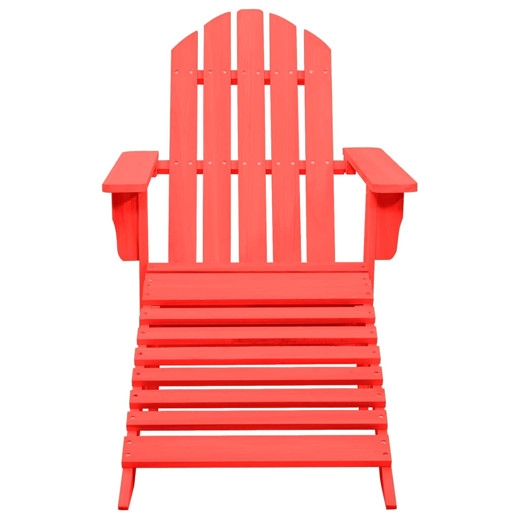 Sedia Giardino Adirondack con Ottomana Massello di Abete Rossa 315863