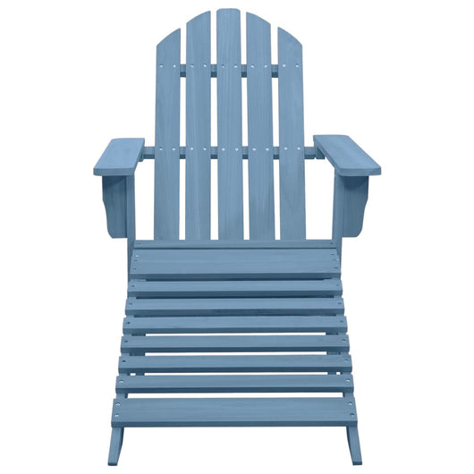 Sedia da Giardino Adirondack con Ottomana Massello di Abete Blu 315865