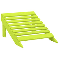 Sedia Giardino Adirondack con Ottomana Massello di Abete Verde 315866