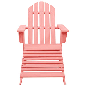 Sedia Giardino Adirondack con Ottomana Massello di Abete Rosa