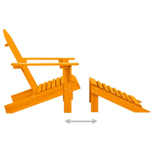 Sedia Giardino Adirondack Ottomana Massello di Abete Arancione 315868