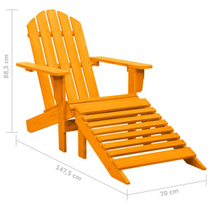 Sedia Giardino Adirondack Ottomana Massello di Abete Arancione 315868