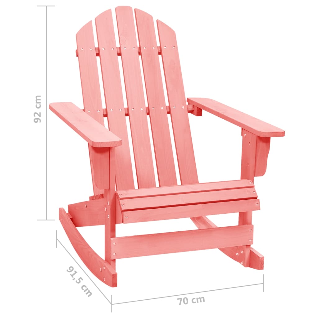 Sedia a Dondolo da Giardino Adirondack Massello di Abete Rosa  cod mxl 11841