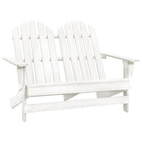 Sedia 2 Posti da Giardino Adirondack in Abete Massello Bianco cod mxl 16537