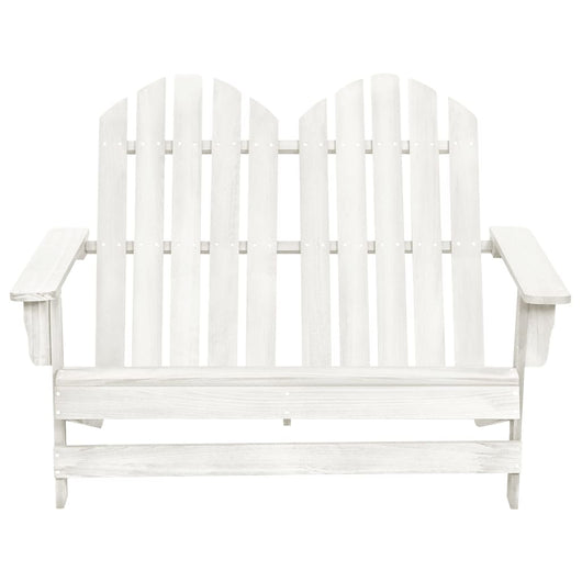 Sedia 2 Posti da Giardino Adirondack in Abete Massello Bianco cod mxl 16537