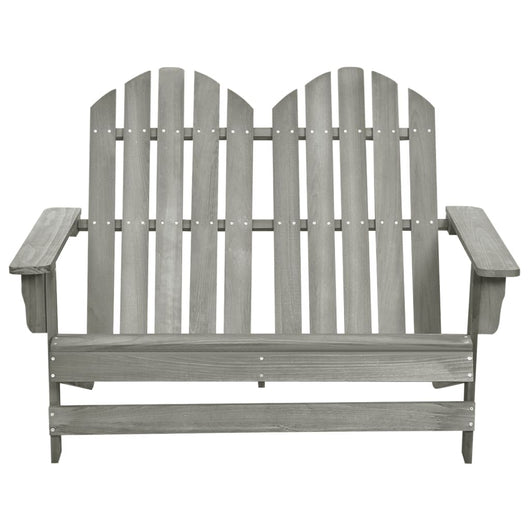 Sedia 2 Posti da Giardino Adirondack in Abete Massello Grigio cod mxl 5567