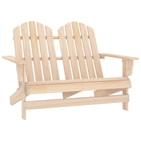 Sedia da Giardino Adirondack 2 Posti in Legno Massello di Abete