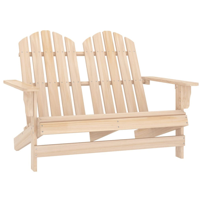 Sedia da Giardino Adirondack 2 Posti in Legno Massello di Abete