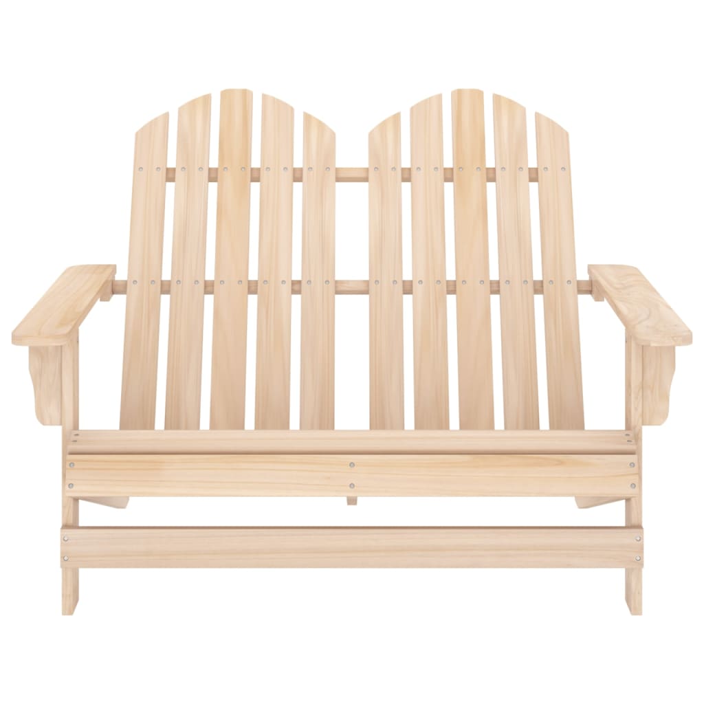 Sedia da Giardino Adirondack 2 Posti in Legno Massello di Abete