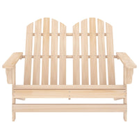 Sedia da Giardino Adirondack 2 Posti in Legno Massello di Abete