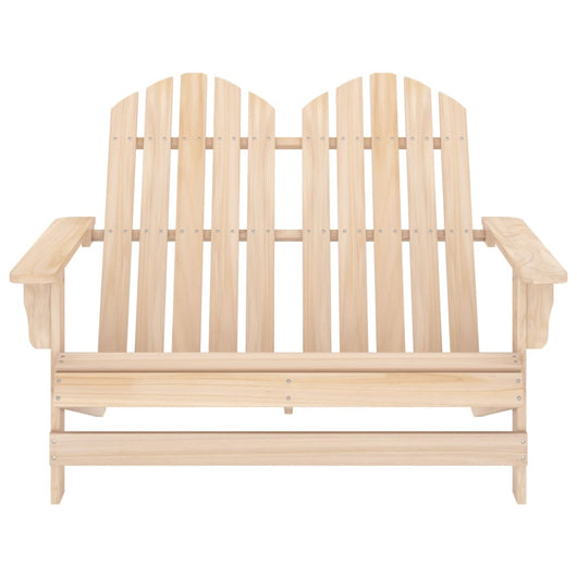 Sedia da Giardino Adirondack 2 Posti in Legno Massello di Abete